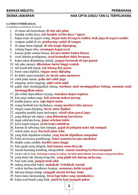 Contoh Soalan Peribahasa Pt3 Image
