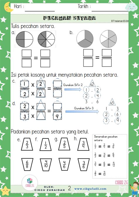 Soalan Matematik Tahun 1 Pecahan Image